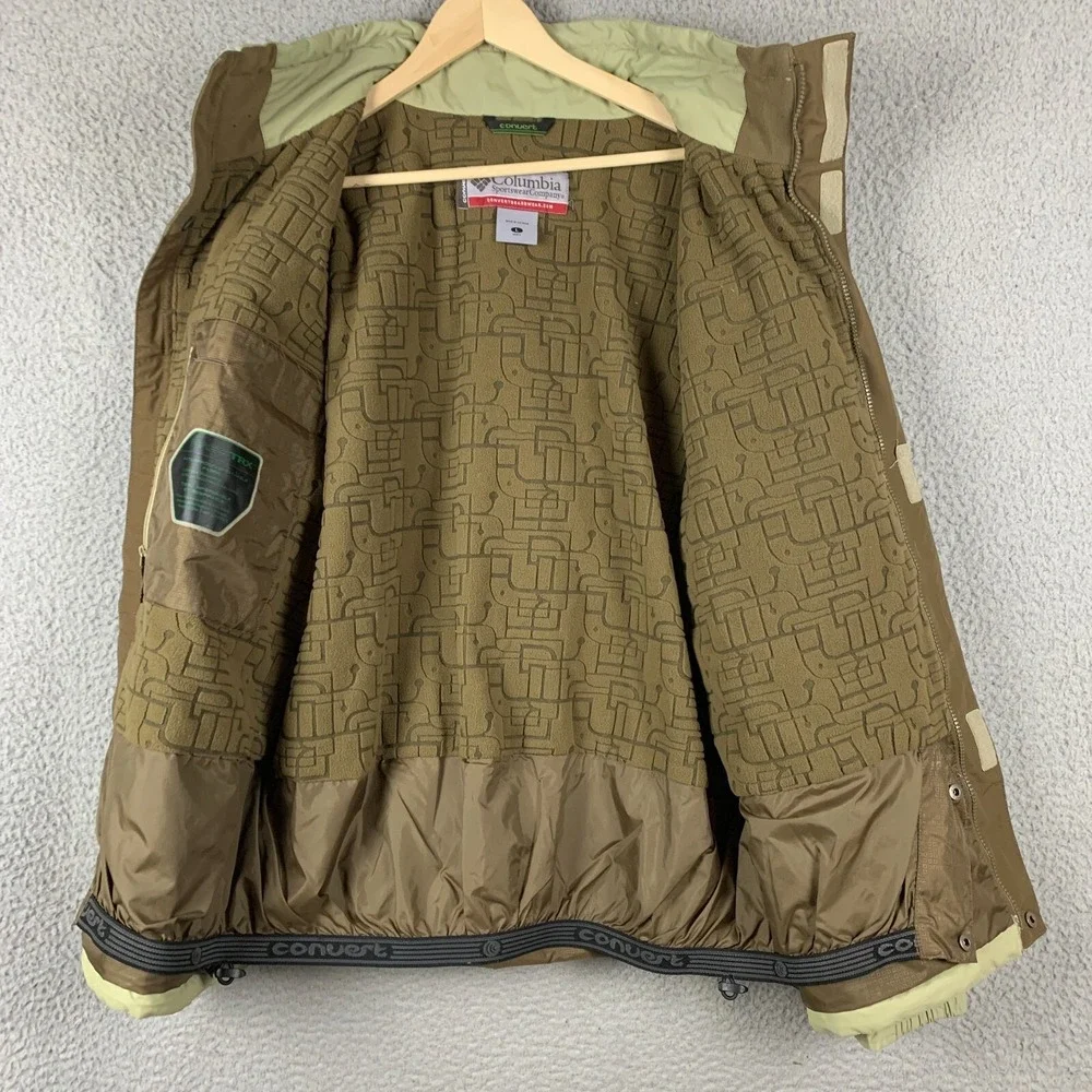 Columbia Jacket‎ Mens Large Covert Snowboarding Beige Brown Omni-Tech Outdoor